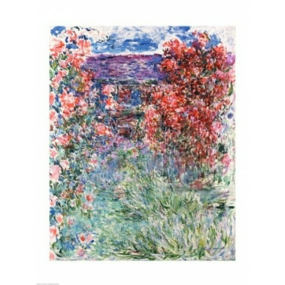 The House at Giverny under the Roses, 1925 Poster Print by Claude Monet (18 x 24)