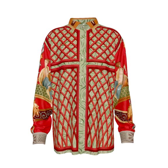 The House of Divino ADS-3MCSCS07-0CRHE-FFFFFF-3XL Roman Gnosis Long Sleeve Shirts - 3XL