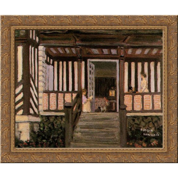 The House of Misia Sert 24x20 Gold Ornate Wood Framed Canvas Art by Bonnard, Pierre