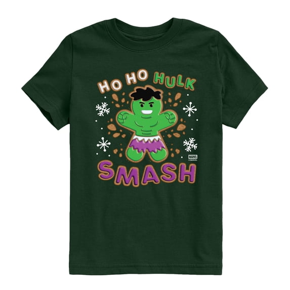 The Hulk - Ho Ho Hulk Smash - Youth Boys Short Sleeve Graphic T-Shirt