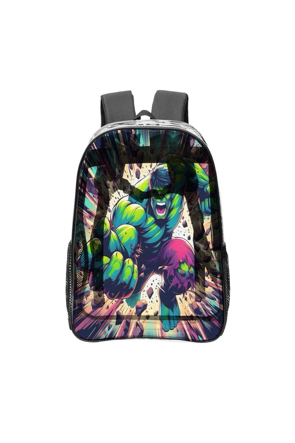 The Hulk Pattern Transparent Backpack Lightweight And fashionable Showcasing Personality And Leading The Trend