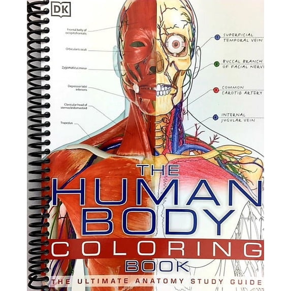 The Human Body Coloring Book: The Ultimate Anatomy Study Guide (Spiral ...