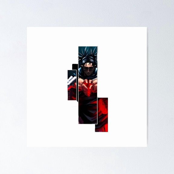 The Human Monster Psychological Thriller Anime Villain Silhouette Art, Unframed Poster