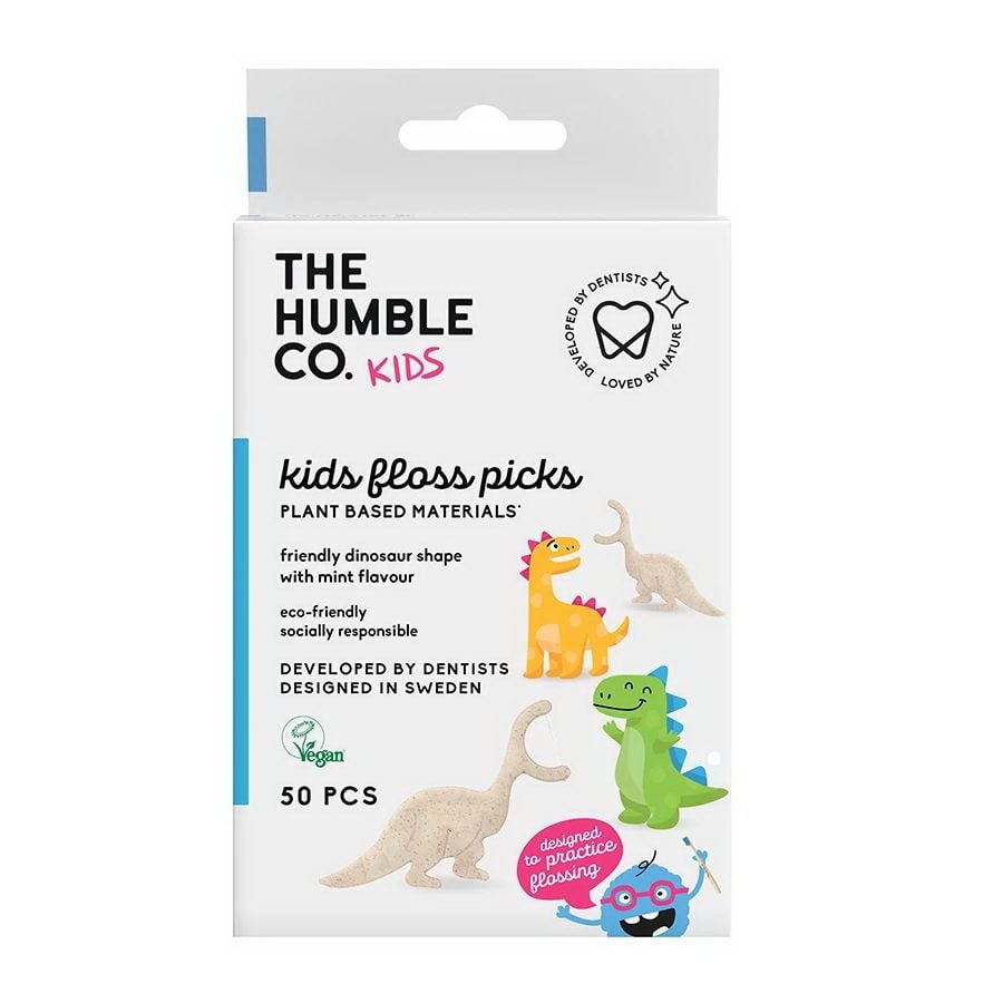 The Humble Co. Kids Mint Dental Floss Picks 50 pieces