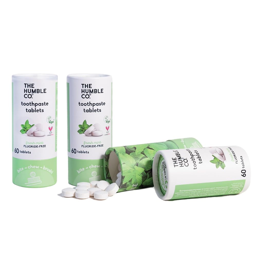 The Humble Co. Mint DNF2 Toothpaste Tablets FluorideFree, 3pk