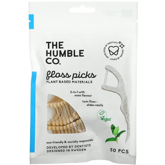 The Humble Co. Mint Dental Floss Picks 50 pieces
