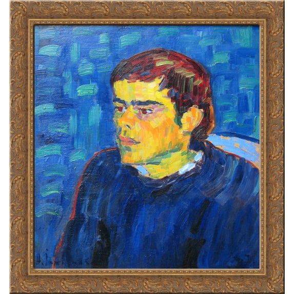 The Hunchback 24x20 Gold Ornate Wood Framed Canvas Art by Alexej von Jawlensky