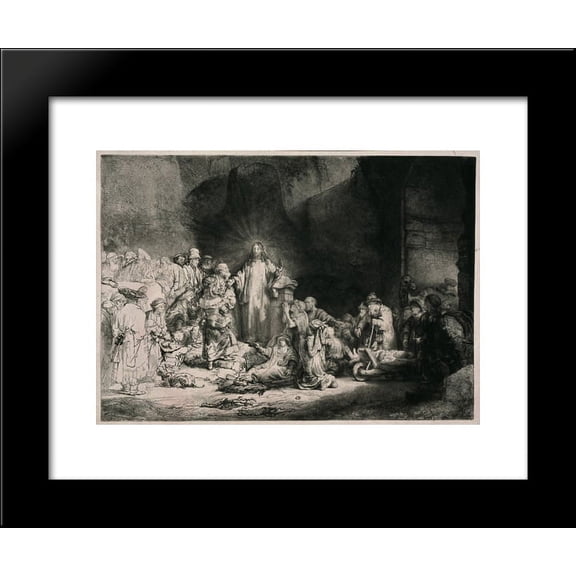 The Hundred Guilder Print 20x24 Framed Art Print by Rembrandt
