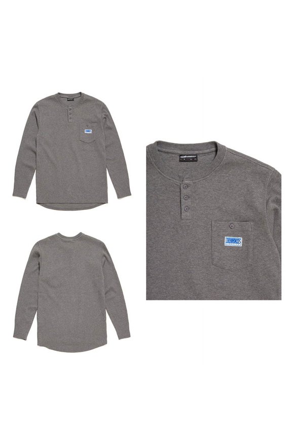 Mens Dim Long Sleeves Henley Sweatshirt