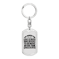 thumbnail image 1 of The Hunger For Love Stainless Steel or 18k Gold Premium Swivel Dog Tag Keychain, 1 of 9