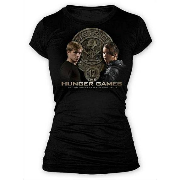 The Hunger Games District 12 Version 2 Juniors T-Shirt In Black | XL