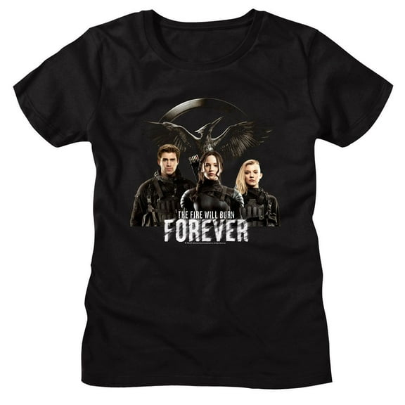 The Hunger Games Fire Will Burn Forever Black Women's T-Shirt