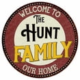 thumbnail image 1 of The Hunt Family 14" Round Metal Sign Kitchen Game Room Decor 100140038158, 1 of 1