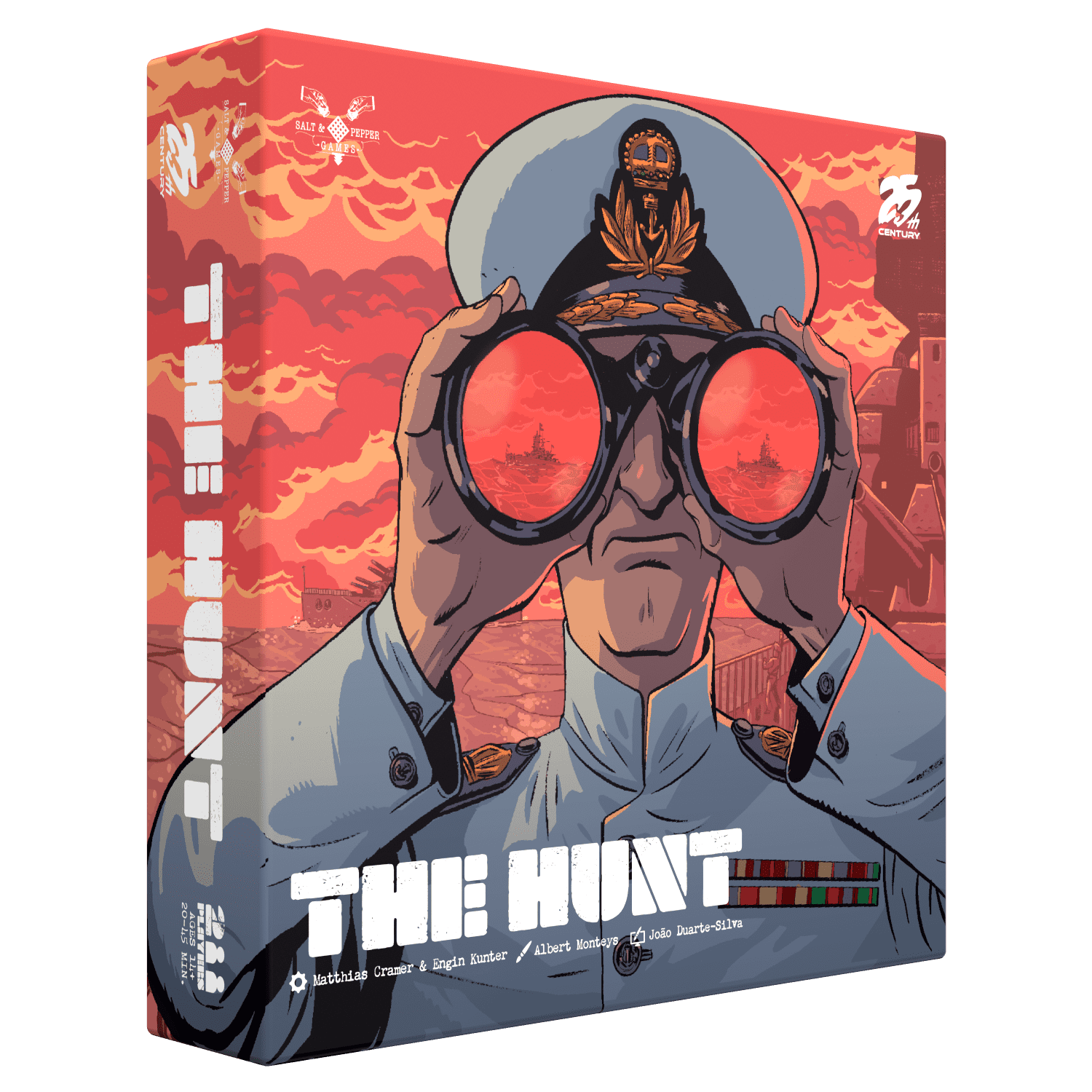 The Hunt , Two Player Only Strategy Board Game , Historic WWII Themed