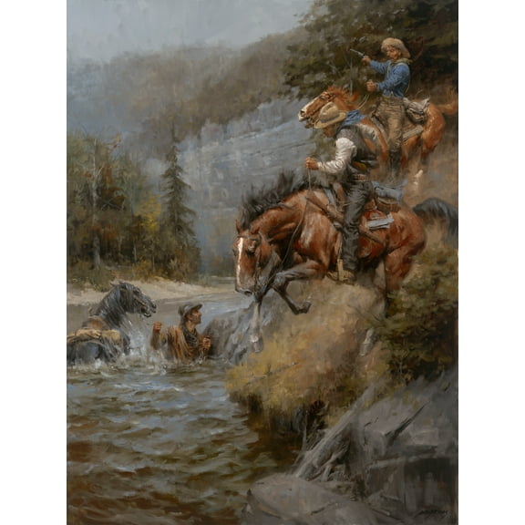 The Hunted by Andy Thomas - Canvas Giclee Limited Edition Artist Proof 15 24x32 - Unique Art for Collectors - 1 Unit per pack