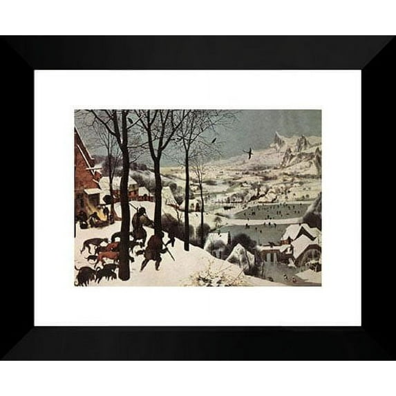 The Hunters in the Snow (Winter) 20x24 Framed Art Print by Bruegel, Pieter the Elder