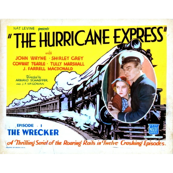 The Hurricane Express Shirley Grey John Wayne 1932 Movie Poster Masterprint (28 x 22)