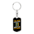 thumbnail image 1 of The Hype Crypto Stainless Steel or 18k Gold Premium Swivel Dog Tag Keychain, 1 of 16