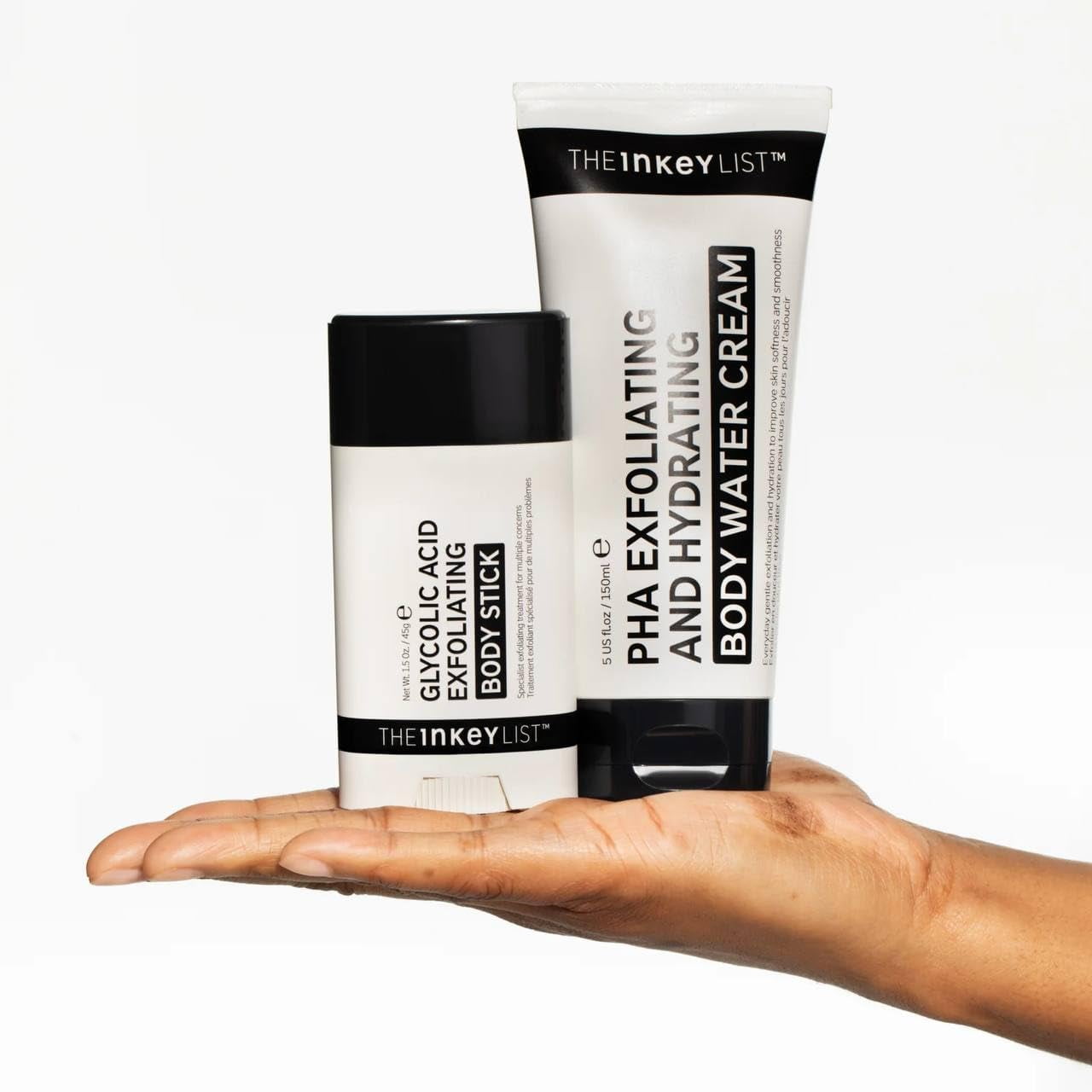 The INKEY List The Exfoliating Body Duo Glycolic Acid Exfoliating Body Stick and PHA