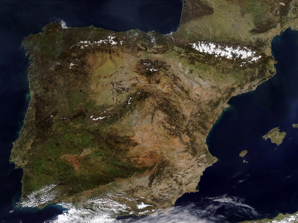 The Iberian Peninsula Canvas Art - Stocktrek Images (32 x 24)