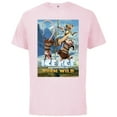 thumbnail image 1 of The Ice Age Adventures of Buck Wild - Short Sleeve Cotton T-Shirt for Adults - Customized-Soft Pink, 1 of 5
