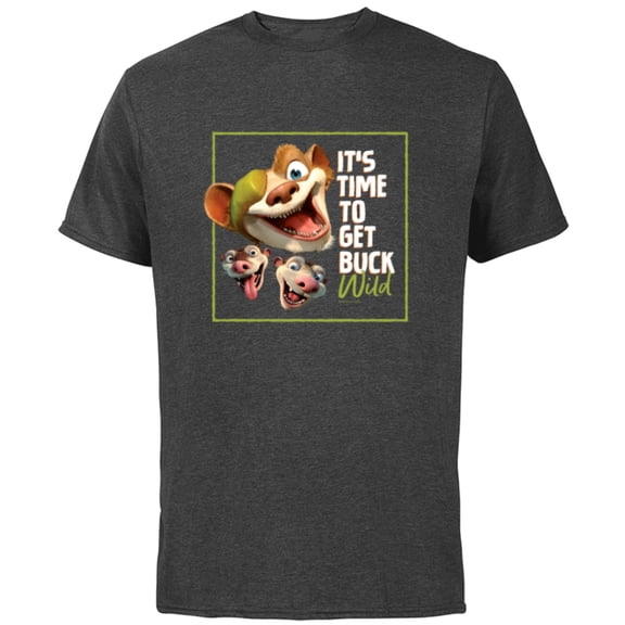The Ice Age It’s Time To Get Buck Wild - Short Sleeve Cotton T-Shirt for Adults - Customized-Charcoal