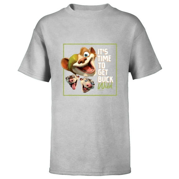 The Ice Age It’s Time To Get Buck Wild - Short Sleeve T-Shirt for Kids - Customized-Athletic Heather