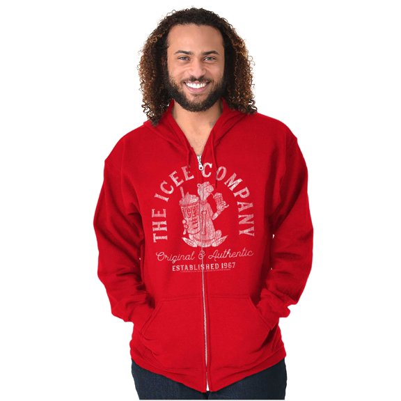 The Icee Company Vintage Polar Bear Logo Zip Up Hoodie Men's Women's Brisco Brands M