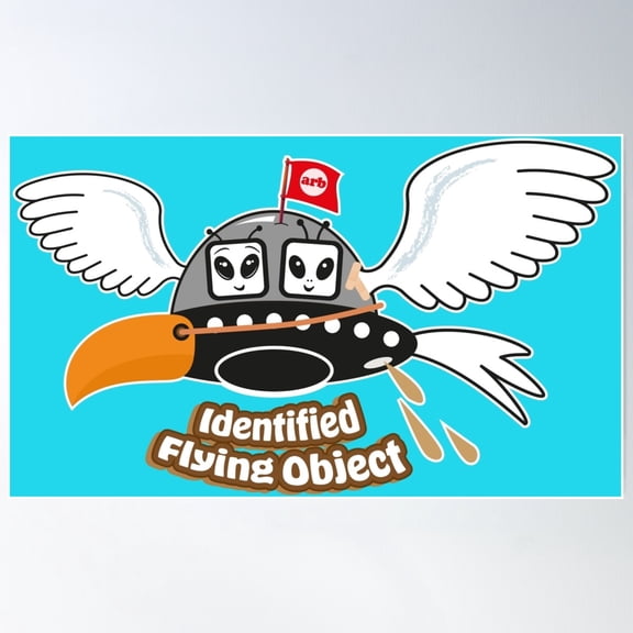 The Identified Flying Object Poster Wall Art, Modern Wall Decor For Living Room Bedroom, 8x12 UNFRAMED