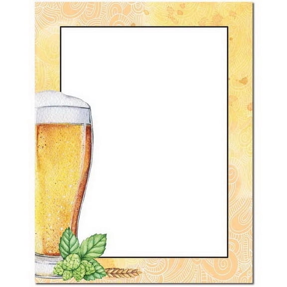 The Image Shop OLH022-25 Beer Glass Letterhead, 25 pack