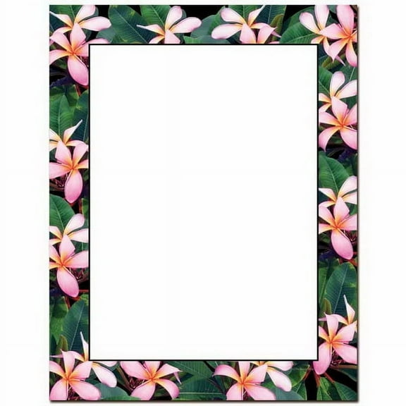 The Image Shop OLH441-25 Sarah's Plumerias Letterhead, 25 pack