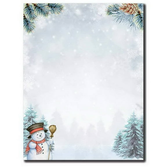 The Image Shop OLHX79-25 Smiling Snowman Letterhead, 25 pack