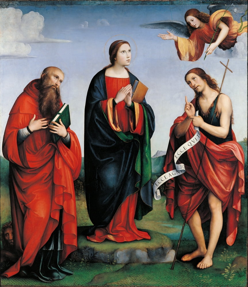 The Immaculate Conception Appears To St Anne Canvas Art - (18 x 24)