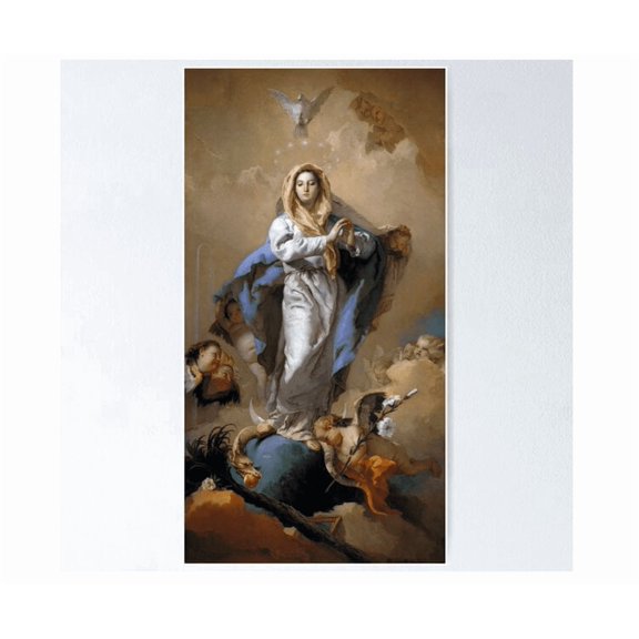The Immaculate Conception By Giovanni Battista Tiepolo Poster Home Decor Office Wall Art