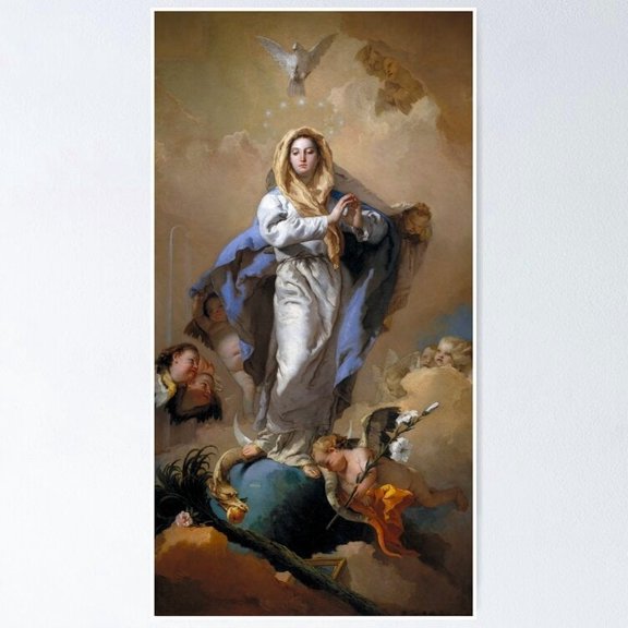 The Immaculate Conception By Giovanni Battista Tiepolo Poster Wall Art Print For Home Decor Living Room Bedroom Office