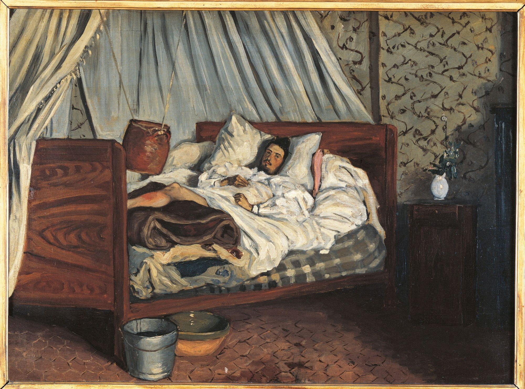 The Improvised Ambulance (The Painter Monet Wounded At Chailly En Bire) Canvas Art - (36 x 24)