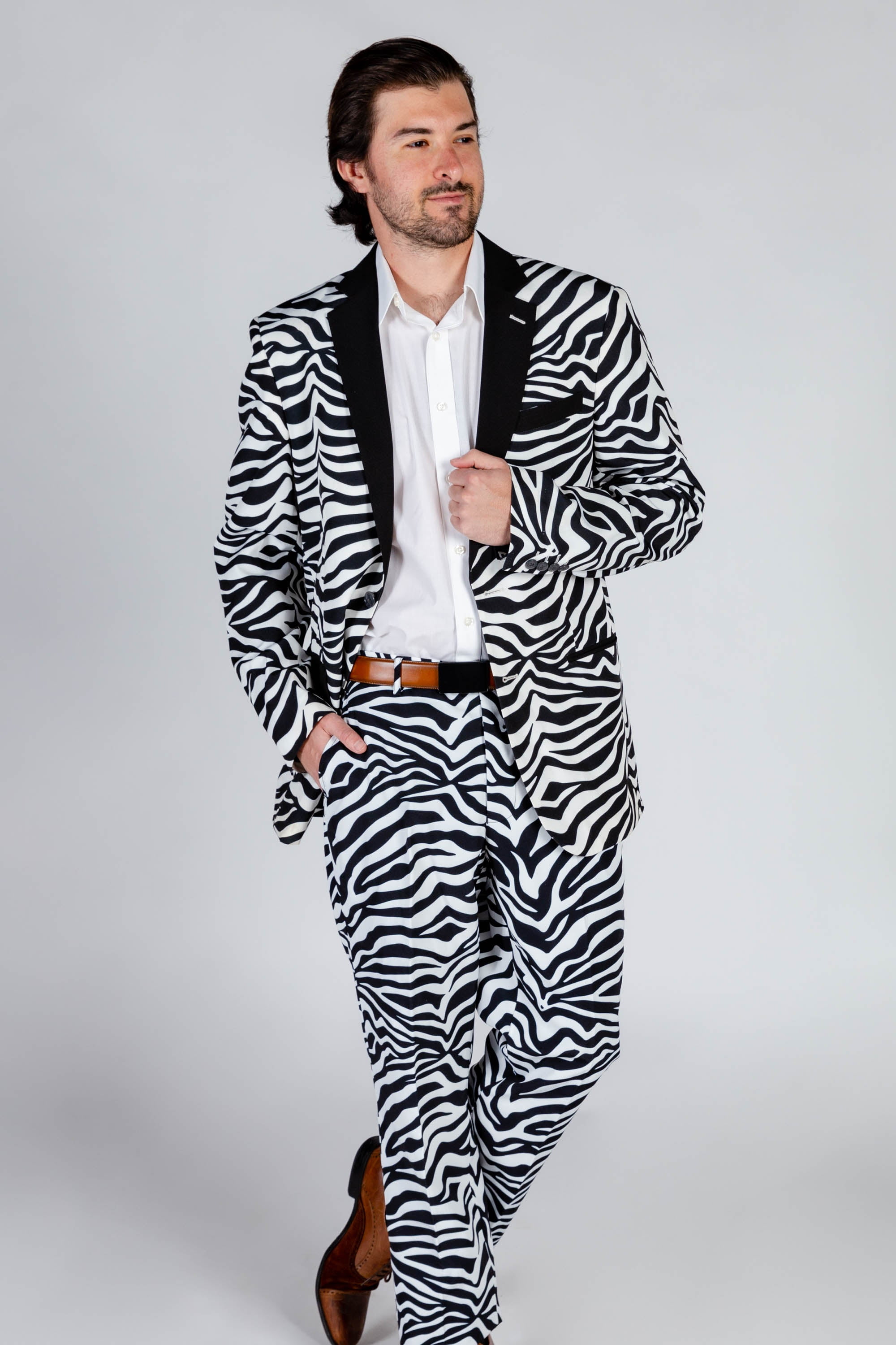 ジャケット・アウター Shinesty zebra tailored jacket The In The Black - Shinesty Zebra Print Party Suit US Jacket