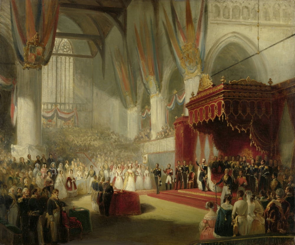 The Inauguration Of King William Ii In The Nieuwe Kerk (New Church) In Amsterdam On Nov 28 Canvas Art - (24 x 18)