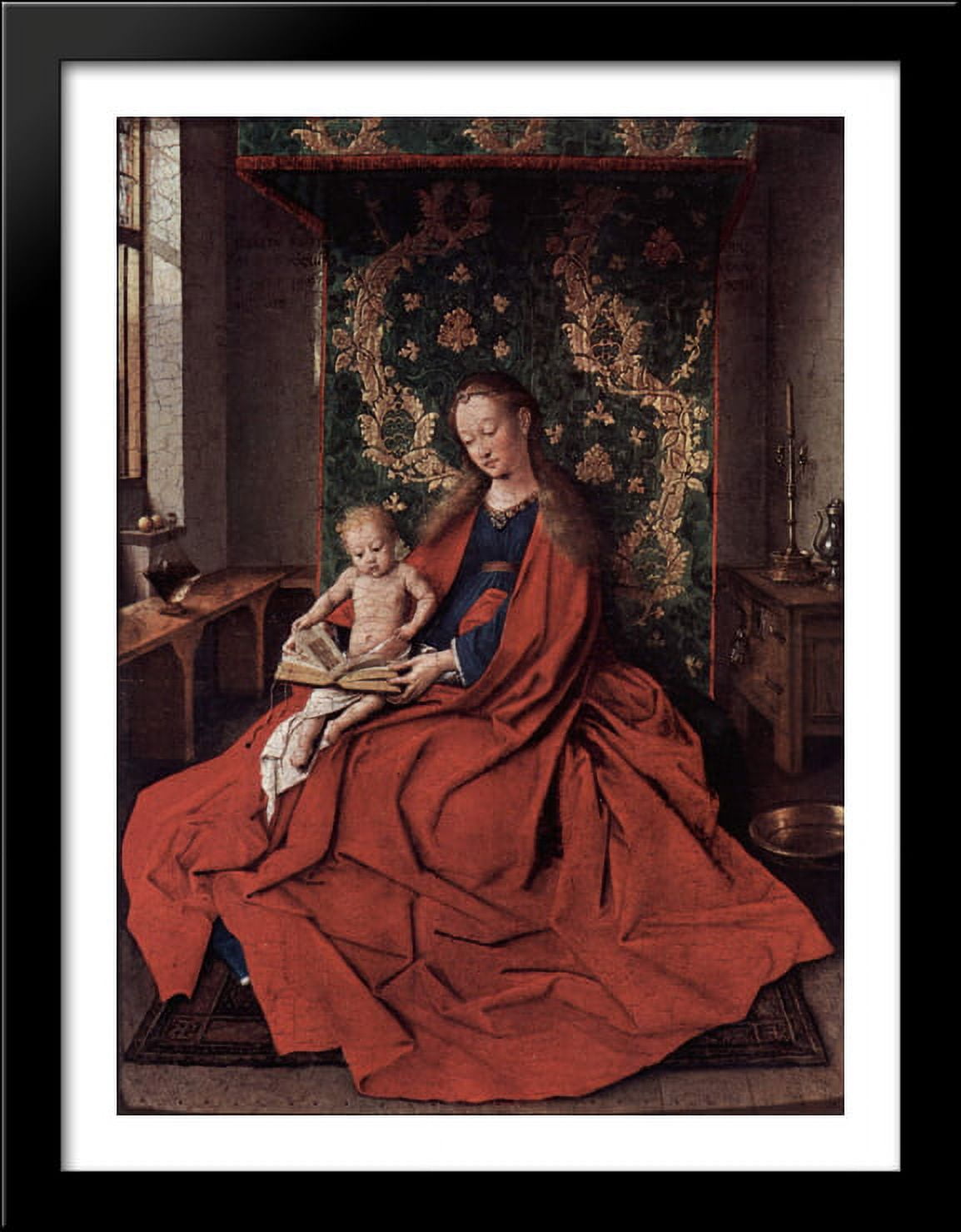 The Ince Hall Madonna (The Virgin and Child Reading) 28x38 Large Black