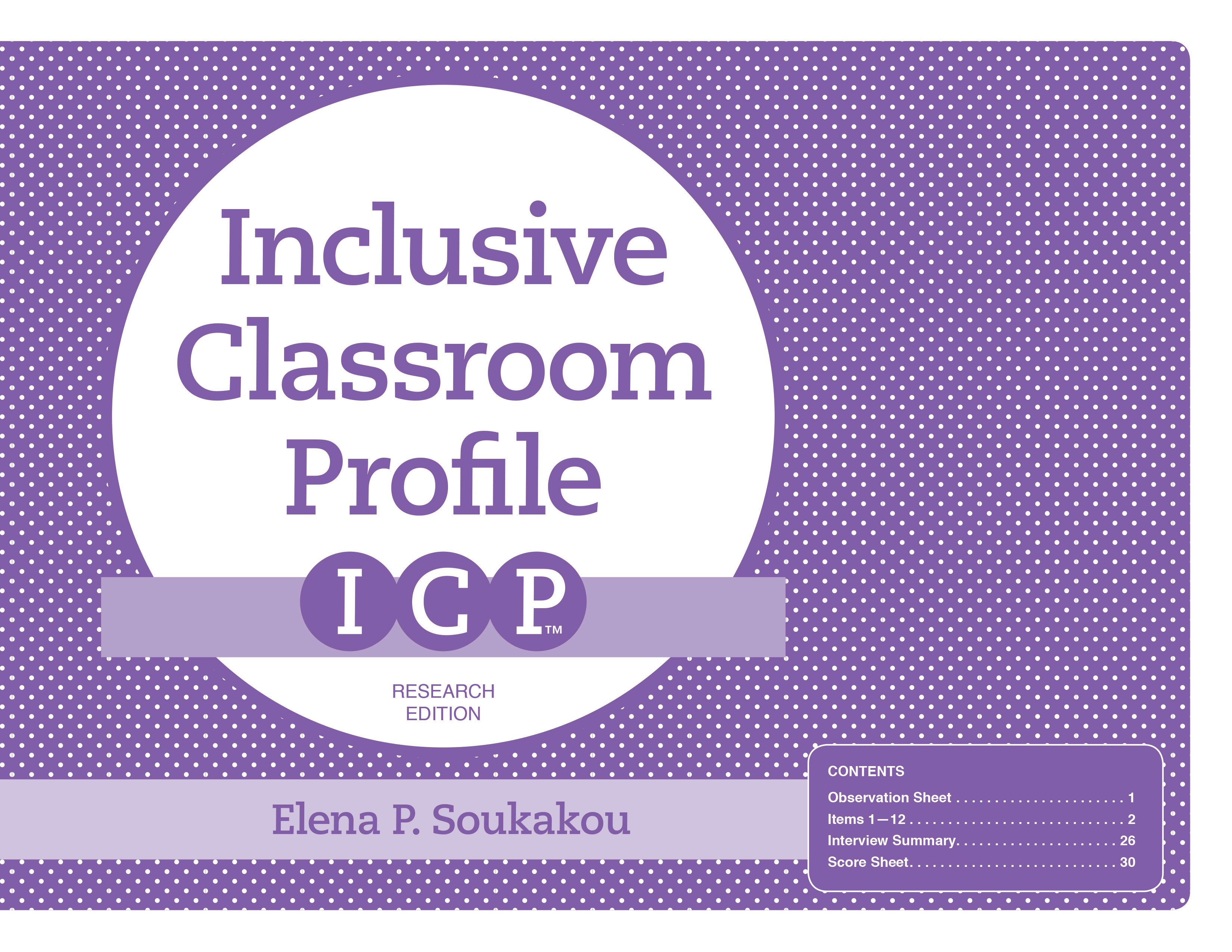 The Inclusive Classroom Profile (ICP™), Research Edition (Paperback)
