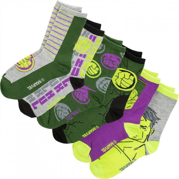 Marvel Legends 6-Pack Socks for Boys & Men