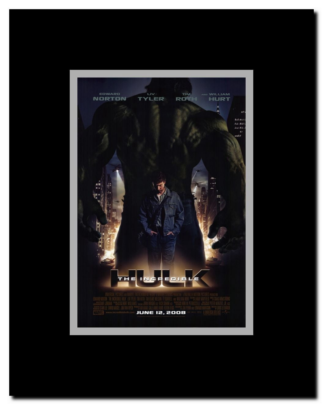 The Incredible Hulk Framed Movie Poster