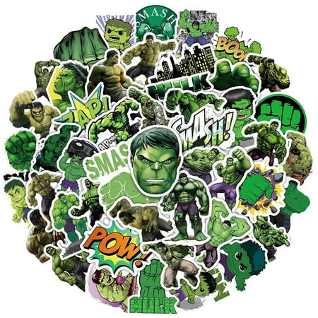 The Incredible Hulk Themed Set of 50 Assorted Stickers Decal Set