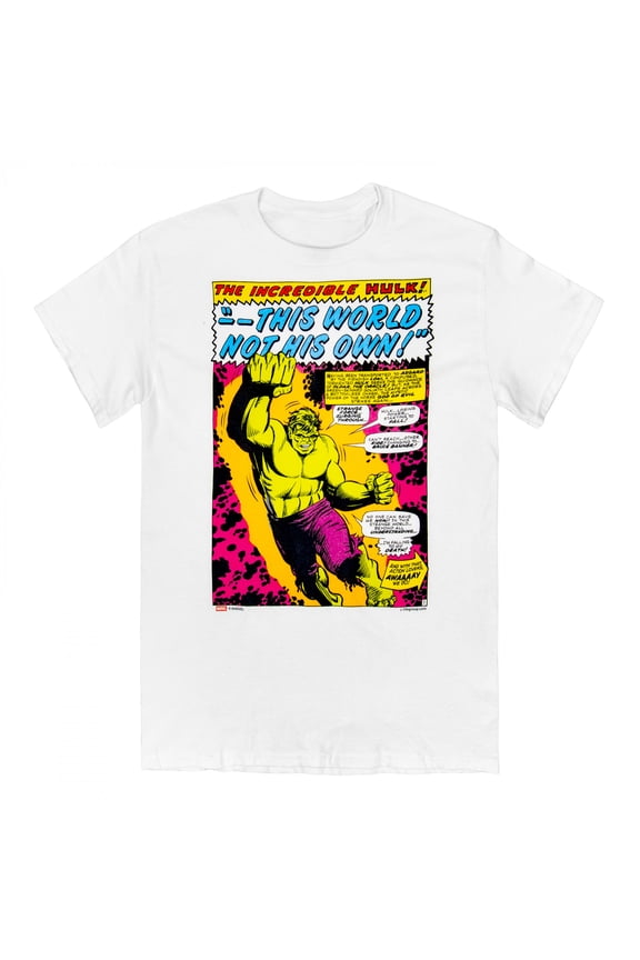The Incredible Hulk - This World Not His Own Comic T-Shirt-Large