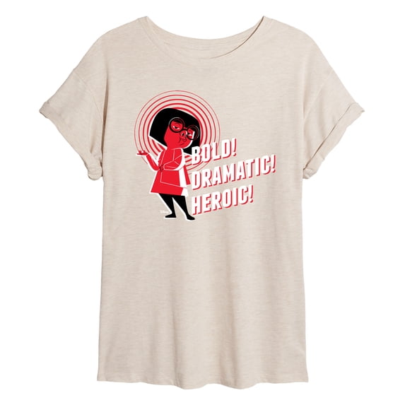 The Incredibles - Bold Dramatic Heroic - Juniors Oversized Graphic T-Shirt