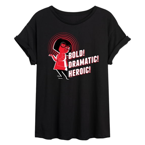The Incredibles - Bold Dramatic Heroic - Juniors Oversized Graphic T-Shirt