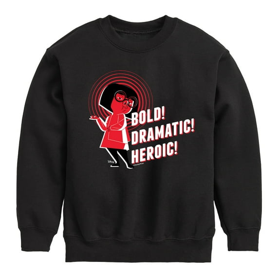The Incredibles - Bold Dramatic Heroic - Toddler and Youth Crewneck Fleece Sweatshirt