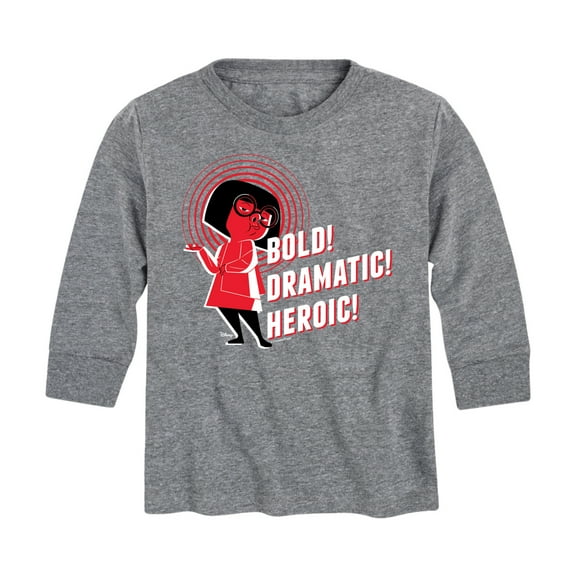 The Incredibles - Bold Dramatic Heroic - Toddler and Youth Long Sleeve Graphic T-Shirt