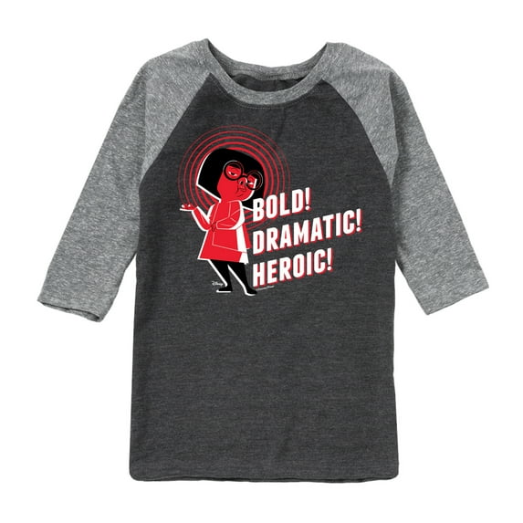 The Incredibles - Bold Dramatic Heroic - Toddler and Youth Raglan Graphic T-Shirt