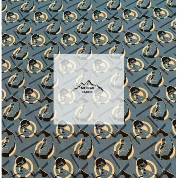 The Incredibles Faces Cotton Fabric